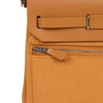 Hermes Herbag Zip 20 Mini Naturel Sable Toile Militaire Canvas and Vache Hunter Palladium Hardware - Image 10
