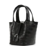 Hermes Micro Picotin Lock 14 Black Matte Alligator Palladium Hardware - Image 5