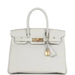 Hermes Birkin 30 Gris Perle Togo Gold Hardware
