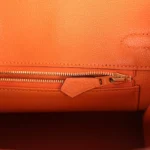 Hermes Birkin 25 Orange Togo Gold Hardware - Image 9