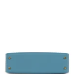 Hermes Kelly Sellier 20 Blue Jean Epsom Gold Hardware - Image 6