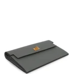 Hermes Kelly Pocket Long Wallet Gris Meyer Madame Gold Hardware - Image 6