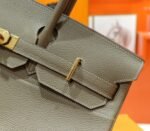 Herm&egrave;s Birkin platinum bag, ivory color, Togo style, fully hand-sewn, gold buckle, 29-42cm long customization - Image 4