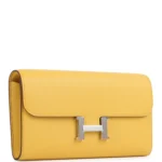 Hermes Constance To Go Wallet Jaune Ambre Evercolor Palladium Hardware - Image 2
