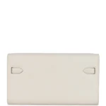 Hermes Kelly Wallet To Go Gris Pale Epsom Gold Hardware - Image 4