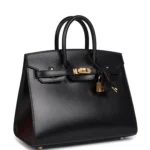 Hermes Birkin Sellier 25 Black Box Gold Hardware - Image 2