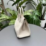 Herm&egrave;s Birkin25 Glacier White Matte Block Crocodile customization - Image 3