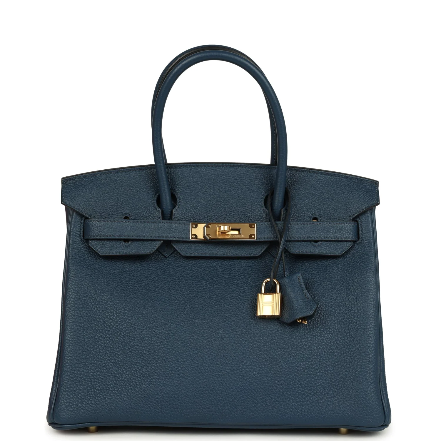 70B4A3B7-1E3C-05B0-8A8D-92CF93047ACC.webp Hermes Birkin 30 Bleu de Prusse Togo Gold Hardware - Image 1