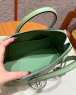 Herm&egrave;s Bolide 25 Avocado Green Sliver Buckle Custom - Image 6