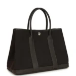 Hermes Garden Party 30 Ebene Toile Officier Canvas and Negonda Palladium Hardware - Image 2