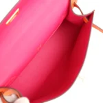 Hermes Special Order (HSS) Kelly Pochette Orange Verso Swift Gold Hardware - Image 7
