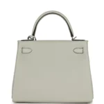 Hermes Kelly Retourne 28 Gris Neve Togo Palladium Hardware - Image 4