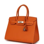Hermes Birkin Sellier 30 Orange Epsom Palladium Hardware - Image 5