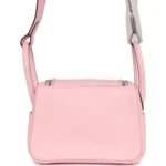 Hermes Mini Lindy Rose Sakura Swift Palladium Hardware - Image 4
