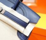 Hermes Birkin platinum bag, lace version, Swift color, navy blue, full hand-stitched calfskin, silver buckle, 30cm customization - Image 8