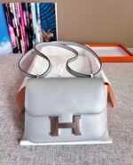 Herm&egrave;s Constance 19 Olympic Silver Goatskin Custom