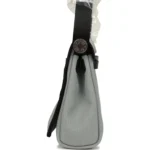 Hermes Herbag Zip 20 Mini Gris Pantin Toile Militaire Canvas and Black Vache Hunter Palladium Hardware - Image 3