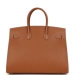 Hermes Birkin Sellier 35 Gold Madame Gold Hardware - Image 4