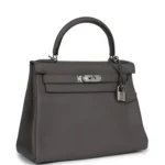 Hermes Kelly Retourne 28 Etain Togo Palladium Hardware - Image 2
