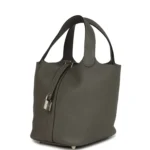 Hermes Picotin Lock 18 Gris Meyer Clemence Palladium Hardware - Image 5