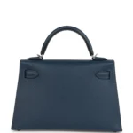 Hermes Kelly Sellier 20 Bleu de Prusse Epsom Palladium Hardware - Image 4