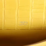 Hermes Kelly Cut Mimosa Matte Alligator Palladium Hardware - Image 7