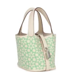 Hermes Micro Picotin Lock 14 "Lucky Daisy" Nata Swift Palladium Hardware - Image 2