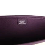 Hermes Evelyne III PM Cassis Clemence and Ecru Toile H Palladium Hardware - Image 8
