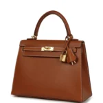 Hermes Kelly Sellier 25 Fauve Barenia Gold Hardware - Image 3