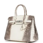 Hermes Birkin 30 Himalaya Niloticus Crocodile Palladium Hardware - Image 5