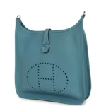 Hermes Evelyne III PM Blue Jean Clemence Palladium Hardware - Image 5