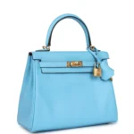 Hermes Kelly Retourne 25 Celeste Swift Gold Hardware - Image 2