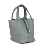 Hermes Picotin Lock 18 Gris Pantin Clemence Palladium Hardware - Image 2