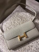 Hermes Constance Glacier White Mist Alligator Leather - Image 4