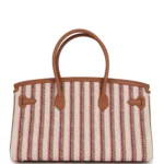 Hermes Shoulder Birkin Light 39 Multicolor Toile and Gold Swift Palladium Hardware - Image 4