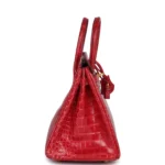 Hermes Birkin 25 Braise Shiny Porosus Crocodile Gold Hardware - Image 3
