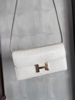 Hermes Constance Glacier White Mist Alligator Leather - Image 5