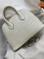 Bolide Mini 18CM Matte crocodile leather beige - Image 2