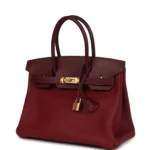 Hermes Birkin 30 Rouge H Verso Sombrero and Clemence Touch Gold Hardware - Image 5