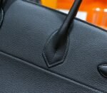 Hermes Birkin platinum bag black color Togo style fully hand-sewn silver buckle 29-42cm long customization - Image 5