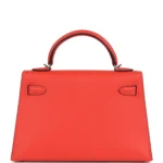 Hermes Kelly Sellier 20 Orange Field Epsom Palladium Hardware - Image 5
