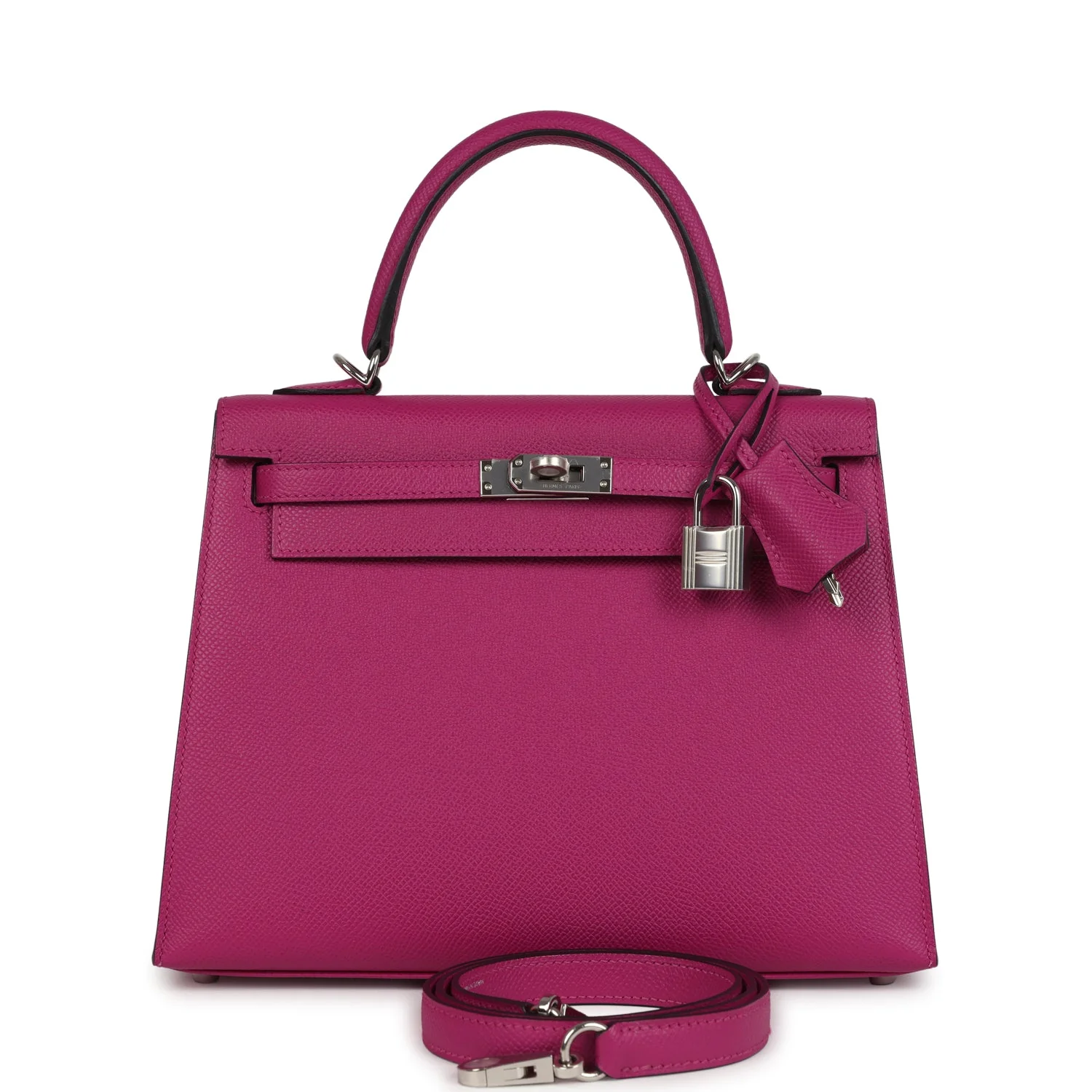 809D6628-8CD4-068D-65F8-CBF41B136BFB.webp Hermes Kelly Sellier 25 Rose Pourpre Epsom Palladium Hardware - Image 1