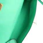 Hermes Kelly Pochette Vert Comics Swift Gold Hardware - Image 8