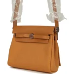 Hermes Herbag Zip 20 Mini Naturel Sable Toile Militaire Canvas and Vache Hunter Palladium Hardware - Image 5