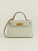 Hermes Kelly2 Mini 19 South African ostrich skin