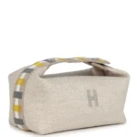 Hermes Bride-A-Brac Au Carre Case PM Seigle Wool Palladium Hardware - Image 2