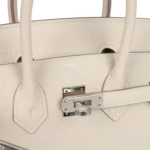 Hermes Birkin 25 Craie Togo Palladium Hardware - Image 7