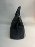 Herm&egrave;s Haut a Courroies 40 Black Silver Buckle Togo Leather Custom - Image 2