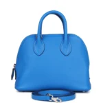 Hermes 1923 Bolide Mini Bleu France Evercolor Palladium Hardware