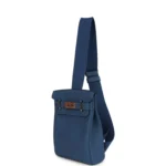 Hermes HAC A Dos PM Backpack Blue Tie Togo Palladium Hardware - Image 7